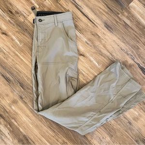 Mens prana outdoor stretch Zion slim cargo pants II sz 30x32 tan roll up